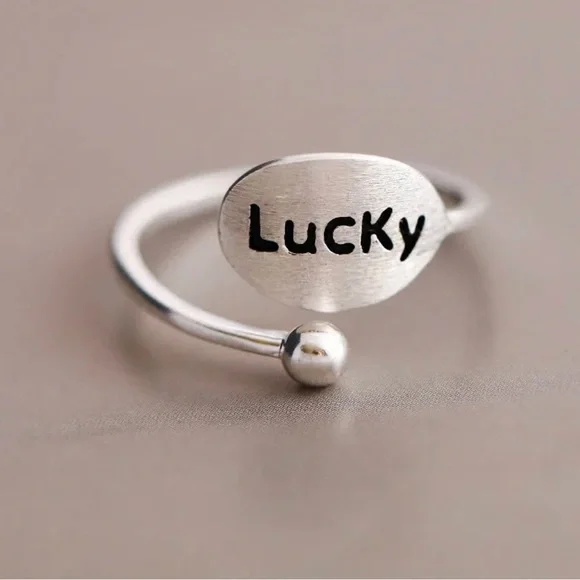 Silver Lucky Ring, .925 Silver - Picture 1 of 7